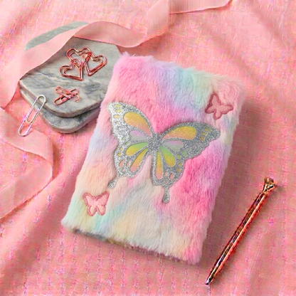 Cute Furry Animal Plush Diaries – A5 Soft Notebook Journal for Girls & Kids