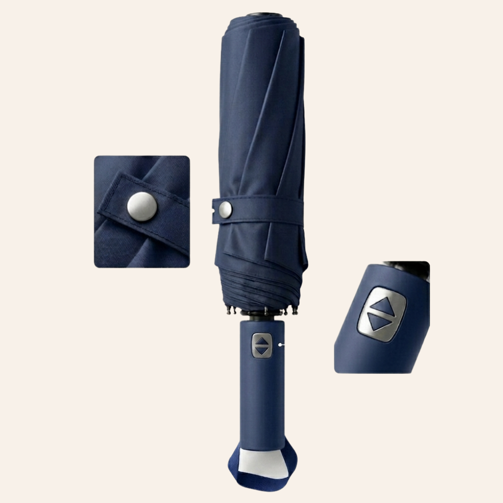 Automatic Open Close Umbrella – 46 Inch Large Foldable Rain Umbrella – Strong  & Waterproof Folding Umbrella for Men & Women